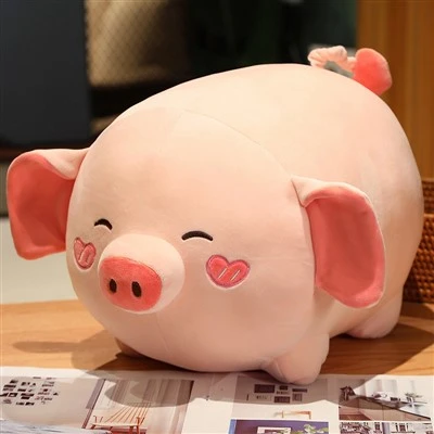 Oreiller en peluche cochon